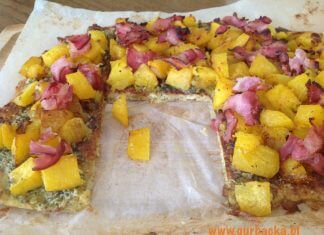 Pizza z dynią i szałwiowym pesto