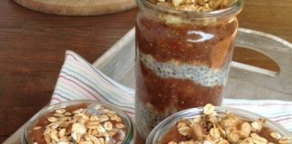 Deser jabłkowy z ziarenkami chia, cynamonem i orzechami (bez mąki i cukru!)