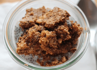 Ciasteczka śniadaniowe z kawowym budyniem z CHIA