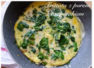 Frittata ze szpinakiem czyli królewskie śniadanie w 10 minut (1 kawałek ma tylko 120 kcal)