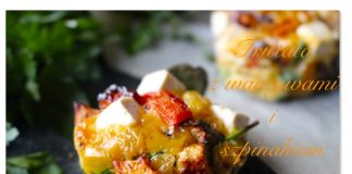 FRITTATA Z MARCHEWKĄ, SZPINAKIEM I ODROBINĄ SERA FETA