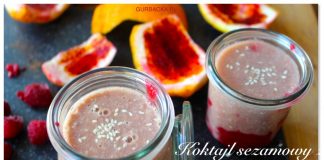 KOKTAJL SEZAMOWY Z MALINAMI (WZMACNIA KOŚCI I CHRONI PRZED OSTEOPOROZĄ )