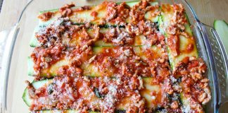 WARZYWNA LAZANIA Z CUKINII-DUŻA PORCJA TYLKO 300 KALORII