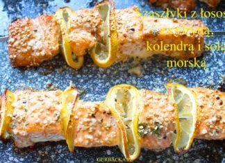 SZASZŁYKI Z ŁOSOSIA Z CYTRYNĄ