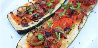 ZAPIEKANKI Z CUKINII, POMIDORÓW I CZERWONEJ CEBULI