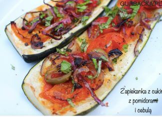 ZAPIEKANKI Z CUKINII, POMIDORÓW I CZERWONEJ CEBULI