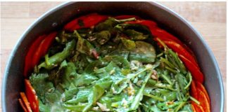 Tarta ze słodkich ziemniaków ze szpinakiem