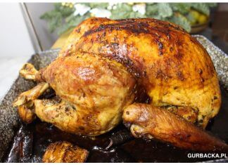 Indyk pieczony z miodem, cynamonem i mandarynkami