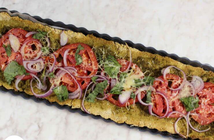 Tarta bezglutenowa z pesto i pomidorami tarta bezglutenowa