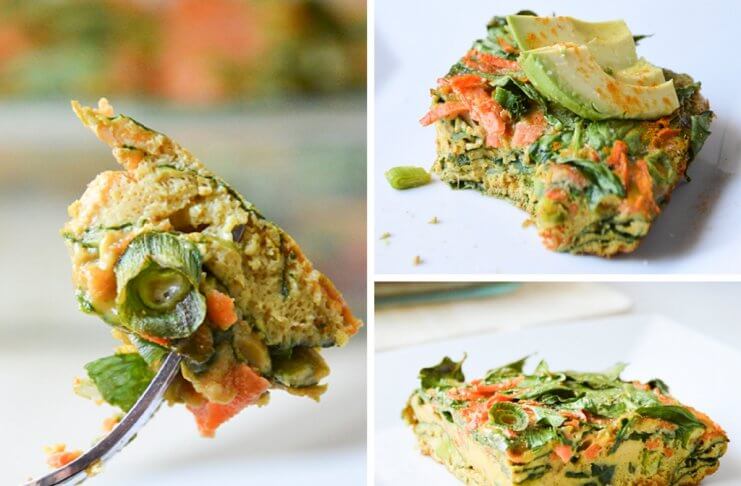 Szpinakowa zapiekanka z jajkiem i kurkumą