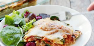 Lasagne z komosą ryżową z warzywami