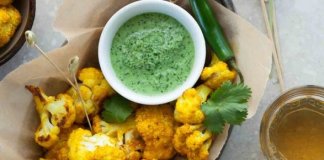 KALAFIOR Z KURKUMĄ I SOSEM CHUTNEY ZE ŚWIEŻEJ KOLENDRY