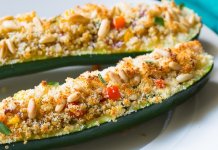 CUKINIA FASZEROWANA WARZYWAMI I KOMOSĄ RYŻOWĄ