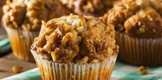 Najlepsze bananowe babeczki z orzechami